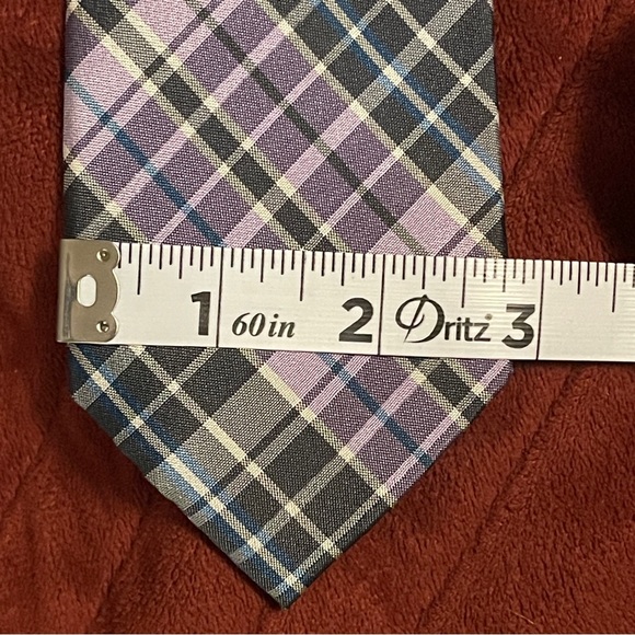 Vintage Penguin Repp Plaid Striped Silk Mens Neck Tie 59.5” Long‎ 3" Wide Green - Picture 6 of 9